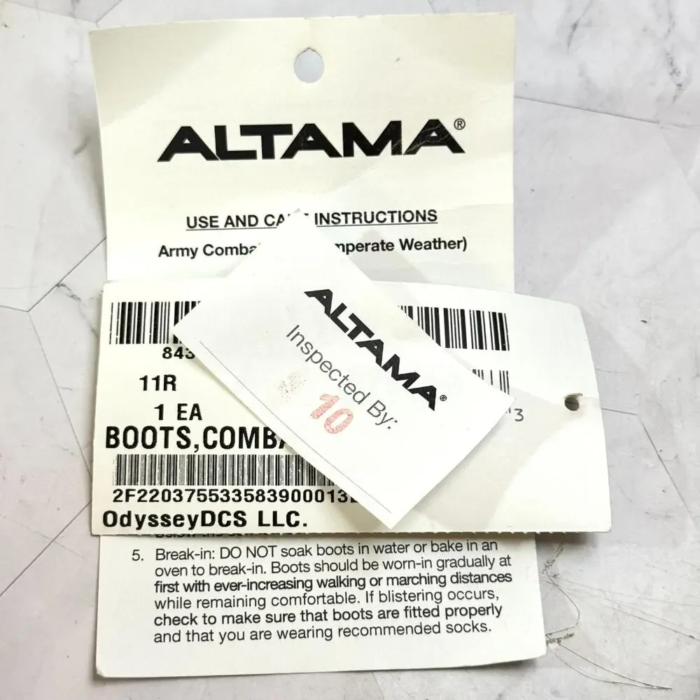 NWT Altama Military Combat Boots Sz 11 Tan SPE1C1-17-D-1082 Gore-Tex Steel Toe